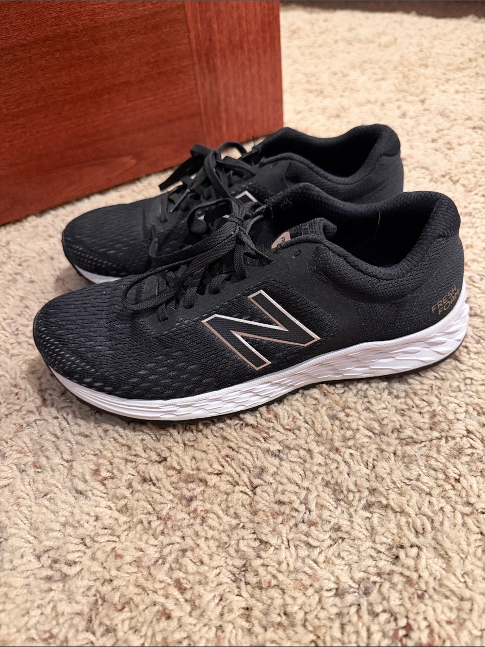New Balance Black Athletic Sneakers with White Midsole